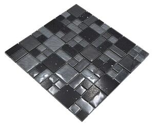 Mozaik pločica Crystal Mix XCM K989 (29,8 x 29,8 cm, Crne boje, Sjaj)