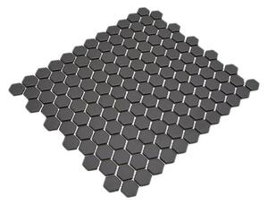 Mozaik pločica Hexagon Uni CU HX089 (26 x 30 cm, Crne boje, Mat)