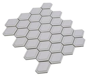 Mozaik pločica Diamant CG MD 3WM (25,2 x 26,5 cm, Bijele boje, Mat)