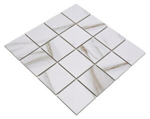 Mozaik pločica Quadrat Calacatta CIM Q73 CT (30,6 x 30,6 cm, Smeđa-bež-bijela, Mat)