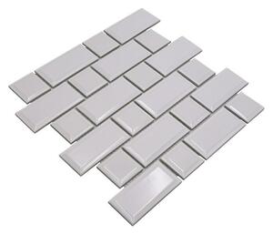 Mozaik pločica Metro Uni CG M08WM (29,4 x 29,1 cm, Bijele boje, Sjaj)