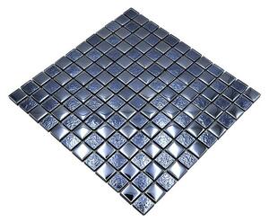 Mozaik pločica Quadrat Crystal Mix XCM 8LU89 (29,8 x 29,8 cm, Crne boje, Sjaj)