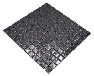 Mozaik pločica Quadrat CG 123 (29,8 x 29,8 cm, Crne boje, Sjaj)