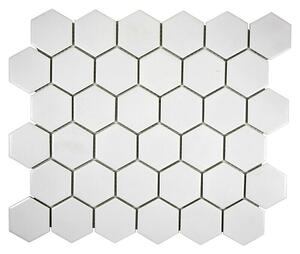 Mozaik pločica Hexagon Uni CU HX101 (32,5 x 28,1 cm, Bijele boje, Mat)