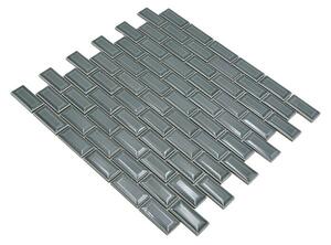 Mozaik pločica Brick Bond Diamond CBP 106 (30 x 30 cm, Petrolej, Sjaj)