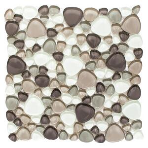Mozaik pločica Kiesel Crystal Mix XCM PG66 (29,9 x 29,9 cm, Smeđa-bež-bijela, Sjaj)