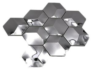 Mozaik pločica Hexagon HXM 10SG (26,2 x 23 cm, Srebrne boje, Sjaj)