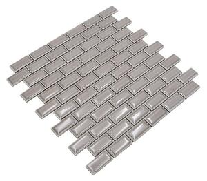 Mozaik pločica Brick Bond Diamond CBC 102 (30 x 30 cm, Sive boje, Sjaj)