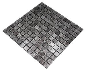 Mozaik pločica Quadrat Crystal Uni CM 4BL12 (30 x 30 cm, Crne boje, Sjaj)