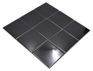 Mozaik pločica Quadrat Uni CQ 120 (29,8 x 29,8 cm, Crne boje, Sjaj)