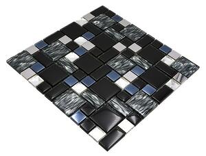 Mozaik pločica Crystal Mix XCM MC689 (30 x 30 cm, Crne boje, Sjaj)