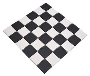 Mozaik pločica Quadrat Mix SAT 348 (29,8 x 29,8 cm, Crno-bijele boje, Mat)