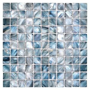 Mozaik pločica Quadrat Mix SM 2582 (30 x 30 cm, Plavo-sive boje, Sjaj)