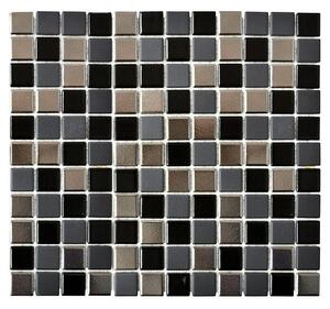 Mozaik pločica Quadrat TRS BLS (32,6 x 30 cm, Crne-srebrne boje, Mat)