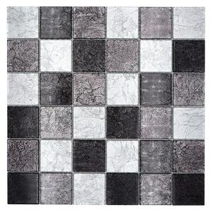 Mozaik pločica Quadrat Crystal Mix CM 4BS23 (30 x 30 cm, Crne-srebrne boje, Sjaj)
