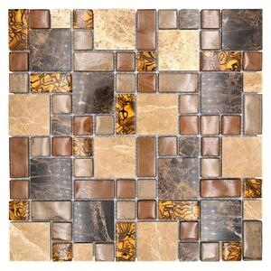 Mozaik pločica Crystal Mix XCM MC679 (30 x 30 cm, Bež-smeđe boje, Sjaj)