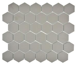 Mozaik pločica Hexagon Uni CU HX127 (32,5 x 28,1 cm, Sive boje, Mat)