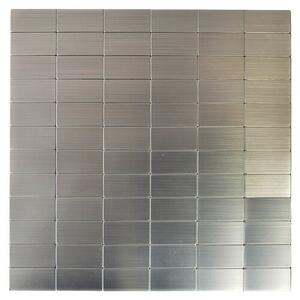 Samoljepljiva mozaik pločica SAM 4MM50 (30,5 x 30,5 cm, Srebrne boje, Sjaj)