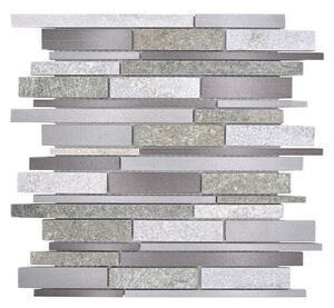 Mozaik pločica Verbund Crystal Mix XSA 535 (30 x 31 cm, Sivo-bež, Mat)