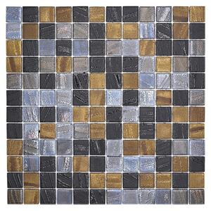 Mozaik pločica Quadrat Eco Mix TINA 357 (31,5 x 31,5 cm, Crno-antracit, Mat)