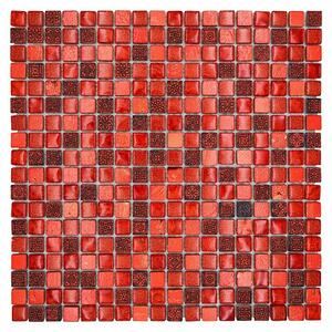 Mozaik pločica Quarat Crystal Mix XCM M720 (30 x 30 cm, Crvene boje, Sjaj)