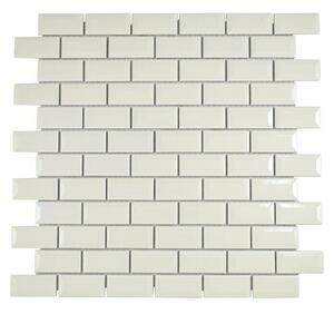 Mozaik pločica Brick Bond Diamond CBI 110 (30 x 30 cm, Boja bjelokosti, Sjaj)