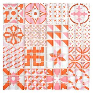 Mozaik pločica Quadrat Crystal XCM 8OP37 (30 x 30 cm, Bijelo-crvene boje, Sjaj)
