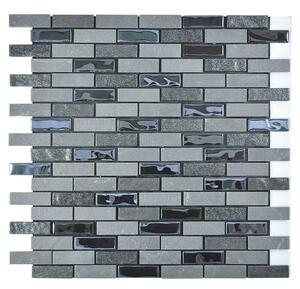 Samoljepljiva mozaik pločica SAM 4CMIL3 (29,8 x 30,4 cm, Crne boje, Mat)