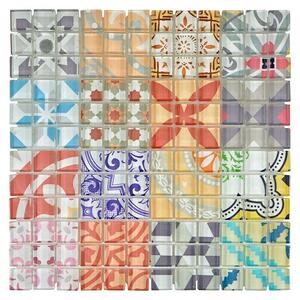 Mozaik pločica Quadrat Crystal XCM 8OP31 (30 x 30 cm, Raznobojno, Sjaj)