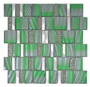 Mozaik pločica Crystal Mix XCM SUN07 (29,7 x 29,5 cm, Zelene boje, Sjaj)