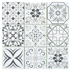 Mozaik pločica Crystal Retro XCM 8RBW97 (30 x 30 cm, Bijelo-crno, Mat)