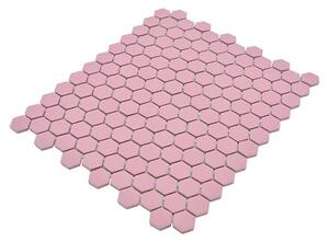 Mozaik pločica Hexagon Uni HX AT22 (26 x 30 cm, Roze boje, Mat)