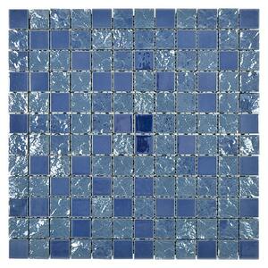 Mozaik pločica Quadrat Gakue CG GA6 (31,6 x 31,6 cm, Plave boje, Sjaj)