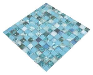 Mozaik pločica Quadrat Crystal XCM JT14 (29,8 x 29,8 cm, Zelena-plava, Sjaj)