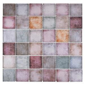 Mozaik pločica Quadrat Crystal SKY 123 (30 x 30 cm, Lila, Sjaj)
