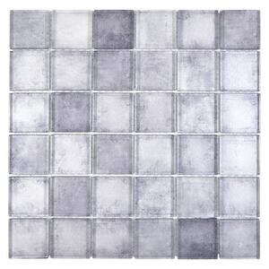 Mozaik pločica Quadrat Crystal SKY 456 (30 x 30 cm, Sive boje, Sjaj)