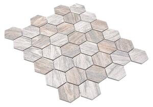 Mozaik pločica Hexagon HX CURIO HG (32,5 x 28,1 cm, Sive boje, Mat)