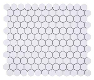 Mozaik pločica Hexagon Uni HX AT21 (26 x 30 cm, Bijele boje, Mat)