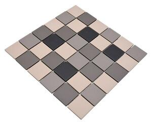 Mozaik pločica Quadrat Mix CU 213 (29,8 x 29,8 cm, Smeđa-bež, Mat)