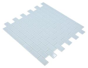 Mozaik pločica Brick Crystal CM B400 (32,2 x 31 cm, Bijele boje, Sjaj)