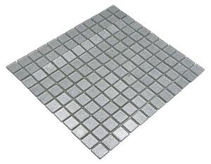 Mozaik pločica Quadrat Crystal CM 4SB6 (32,7 x 30,2 cm, Srebrne boje, Sjaj)