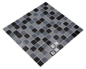 Mozaik pločica Quadrat Crystal CM 4999 (32,7 x 30,2 cm, Sive boje, Sjaj)