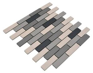 Mozaik pločica Brick Mix BR555 (26,1 x 29 cm, Sivo-bež, Mat)