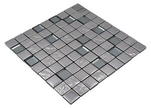 Mozaik pločica Quadrat Crystal XCM 32SB5 (30 x 30 cm, Metalik srebrne boje, Sjaj)