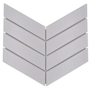 Mozaik pločica Chevron Uni CHEV 01 (31,8 x 22,4 cm, Bijele boje, Mat)