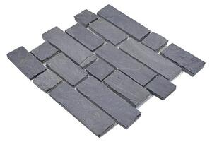 Mozaik pločica Brick Splitface XMS 547N (30,5 x 30,5 cm, Crne boje, Mat)