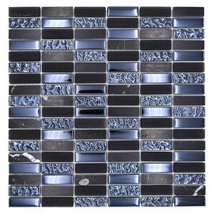 Mozaik pločica Stäbchen Crystal Mix XBH SM118 (30,4 x 29,8 cm, Sjaj)