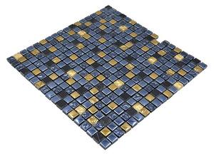 Mozaik pločica Crystal Mix XCM M650 (30 x 30 cm, Crno-zlatno, Sjaj)