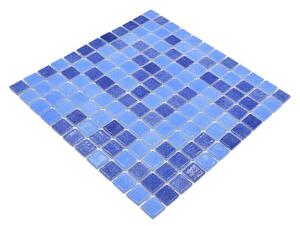Mozaik pločica Eco Niebla VP1158PUR (31,6 x 31,6 cm, Mješovito plavo, Sjaj)