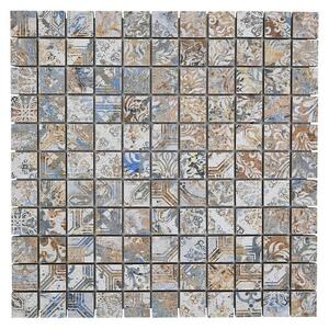 Mozaik pločica Quadrat Curtain 25 Strong Colour Mix CV 25MSC (29,5 x 29,5 cm, Crne boje, Mat)